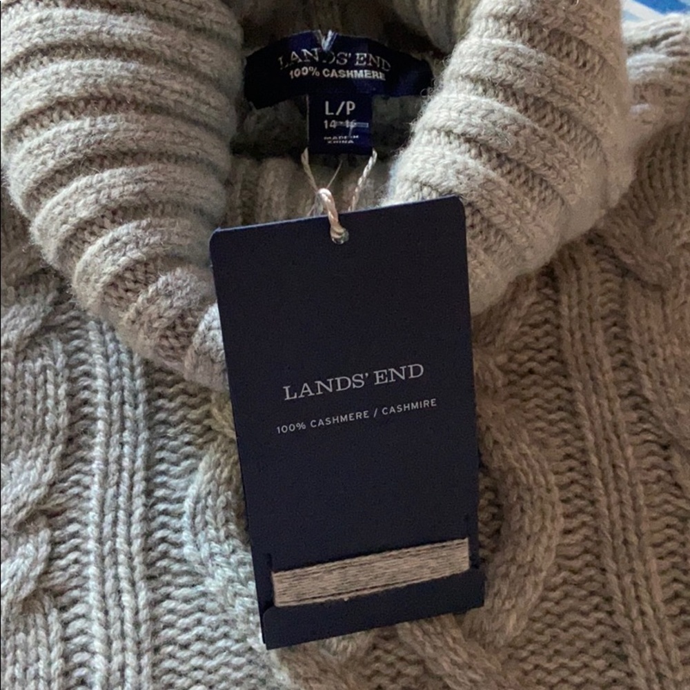 lands' end cashmere turtleneck sweater